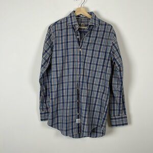 Peter Millar Mens M Button Down Tartan Plaid Long Sleeve Career Casual Shirt